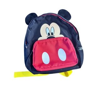 Kids Disneyland Paris Mickey Mouse Backpack Black Red Yellow Disney Character‎